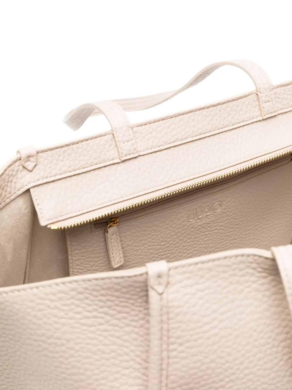 LIU JO Shopper met geperforeerd logo Beige