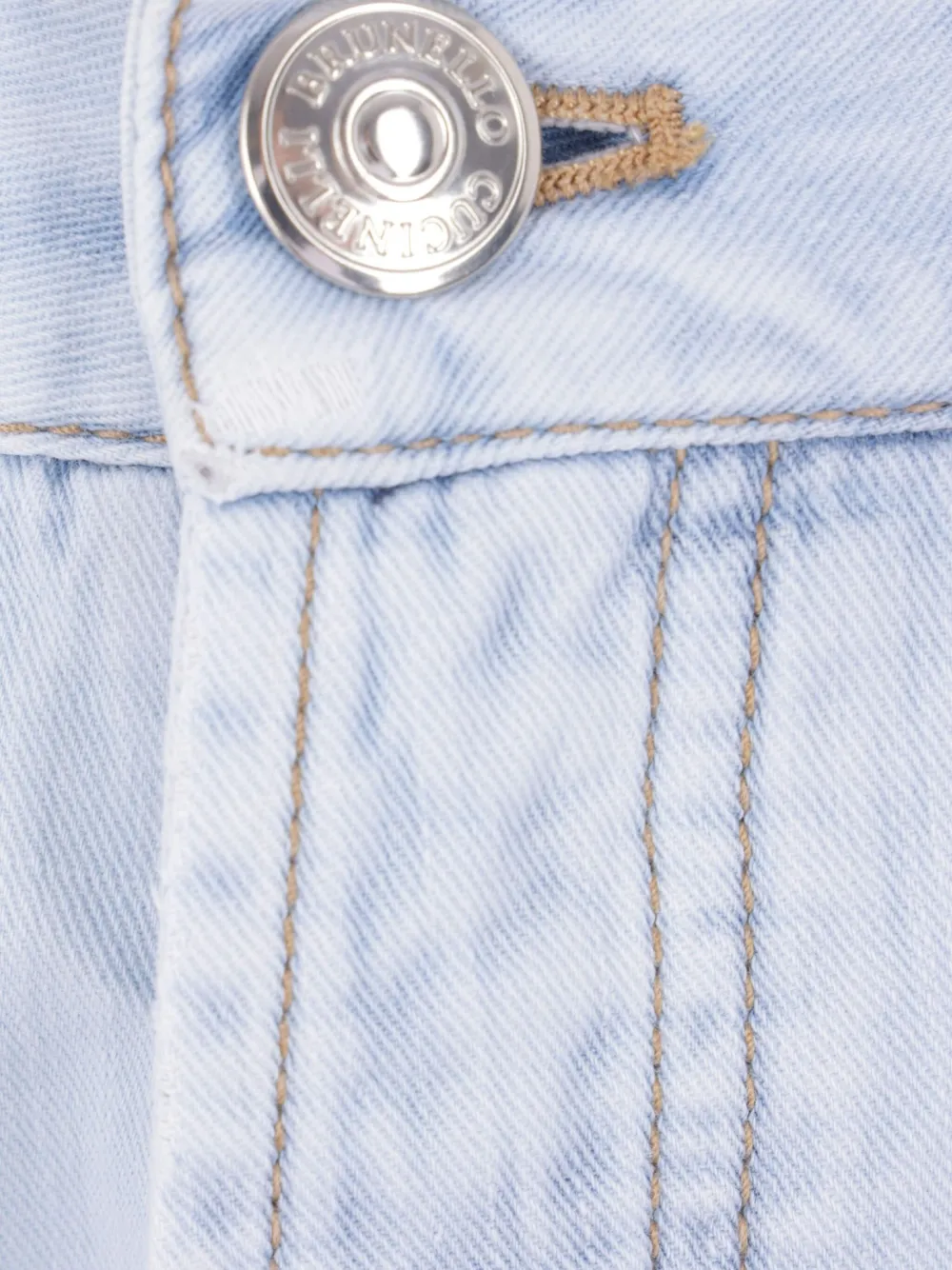 Brunello Cucinelli Jeans met geborduurd logo Blauw