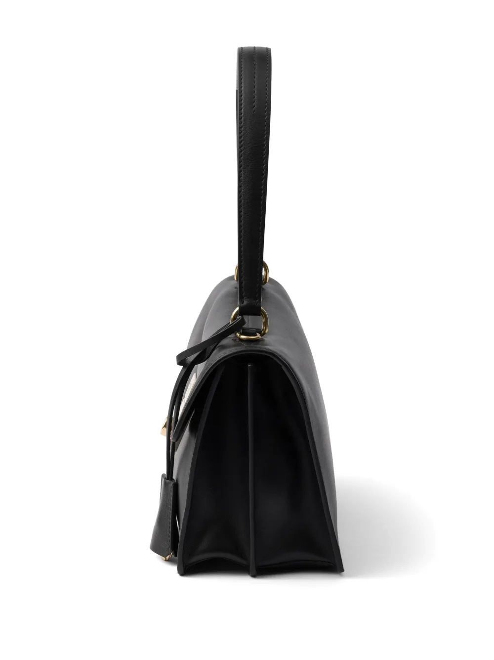 Prada Leren schoudertas Zwart