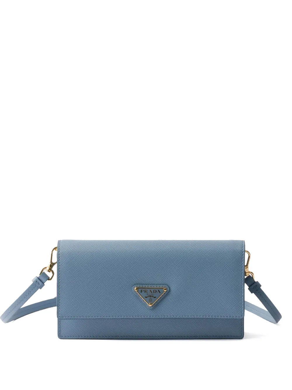 Prada enamel triangle logo mini-bag | Blue | Image 1