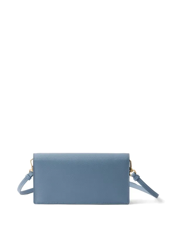 Prada Enamel Triangle Logo mini-bag | Blue | FARFETCH