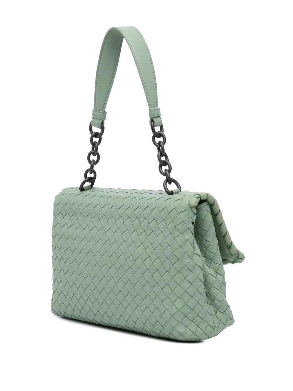 Bottega Veneta Pre-Owned 2012-2024 kleine Nappa Intrecciato Olimpia schoudertas - Groen