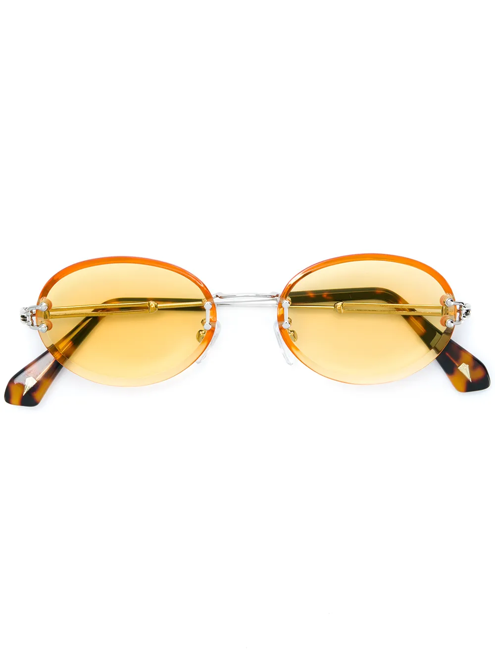 Sauren Eyewear Occhiali da sole tondi 'Karya' - SHINY SILVER-YELLOW