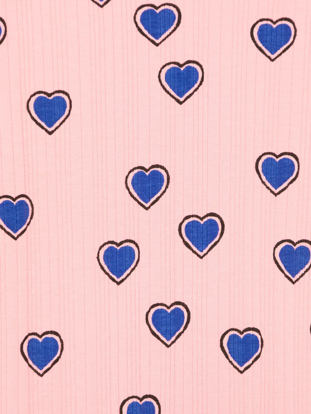 Shop Mini Rodini Outlined Hearts-print T-shirt In Pink