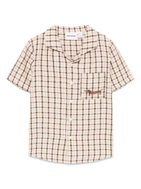 Mini Rodini camisa con motivo de cuadros gingham