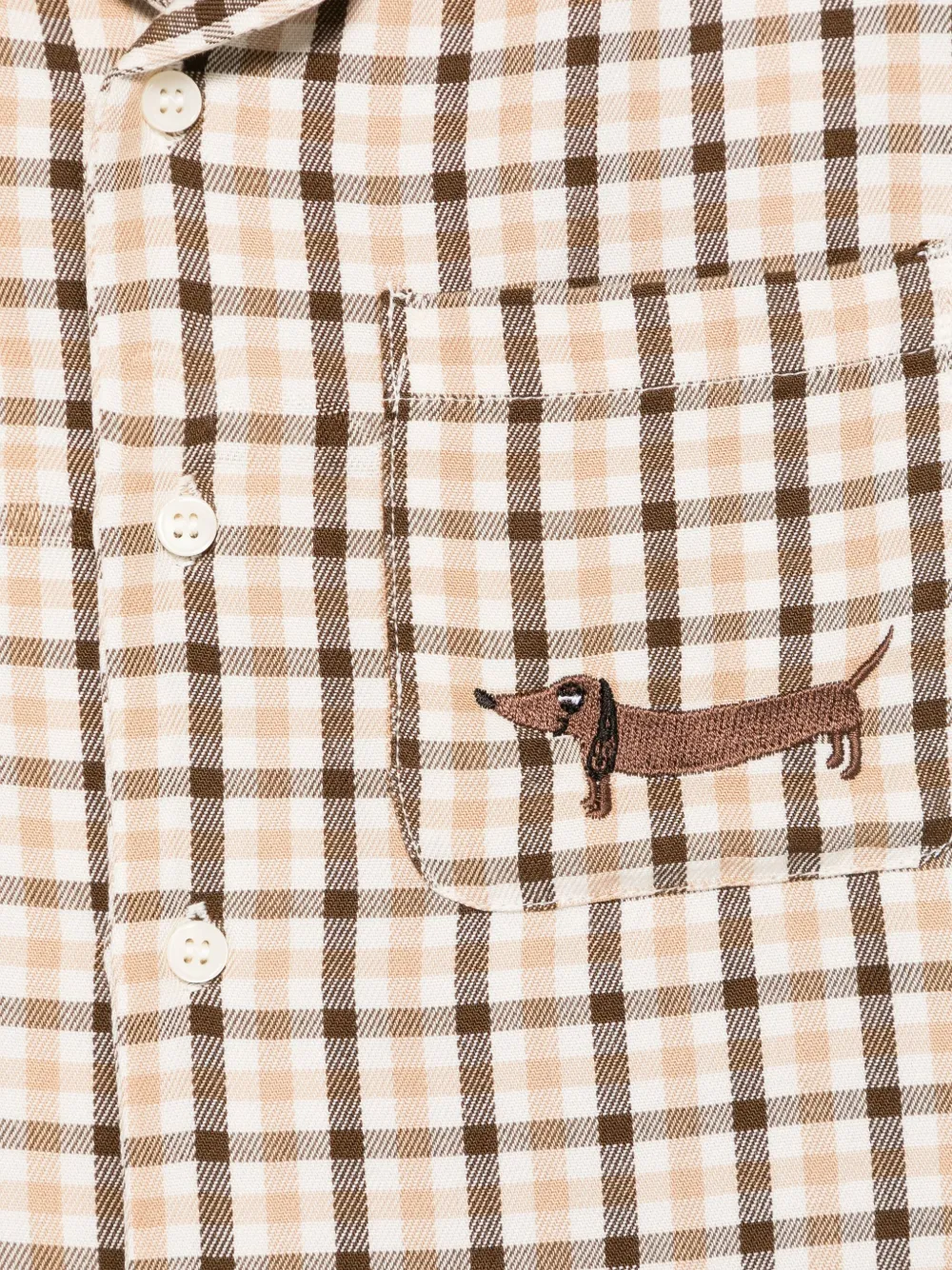 Mini Rodini Shirt met gingham-ruit Beige