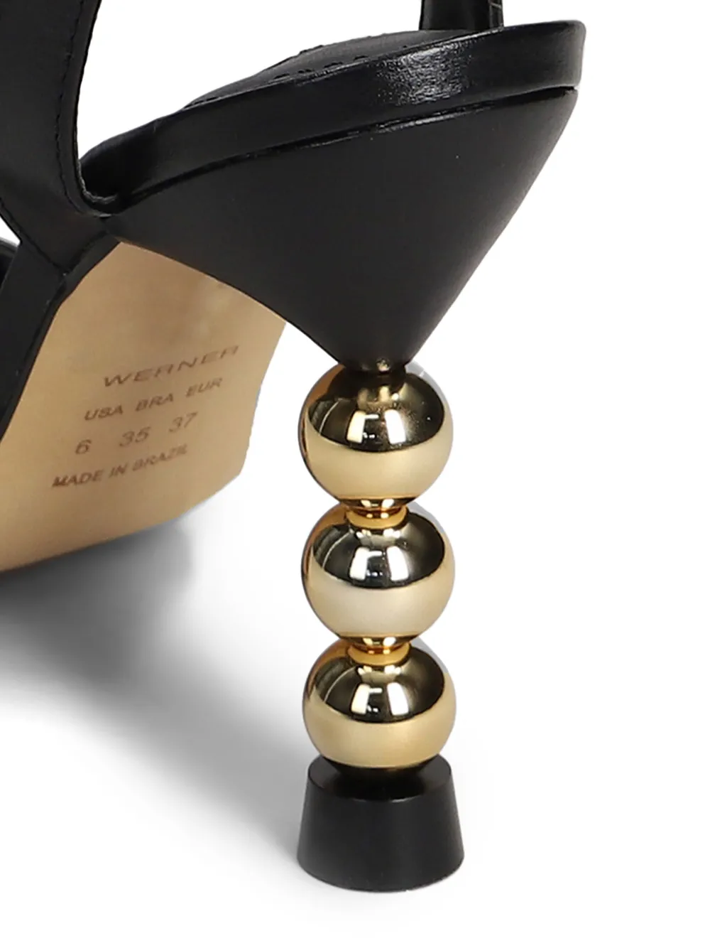 Werner ball-heel sandals Black