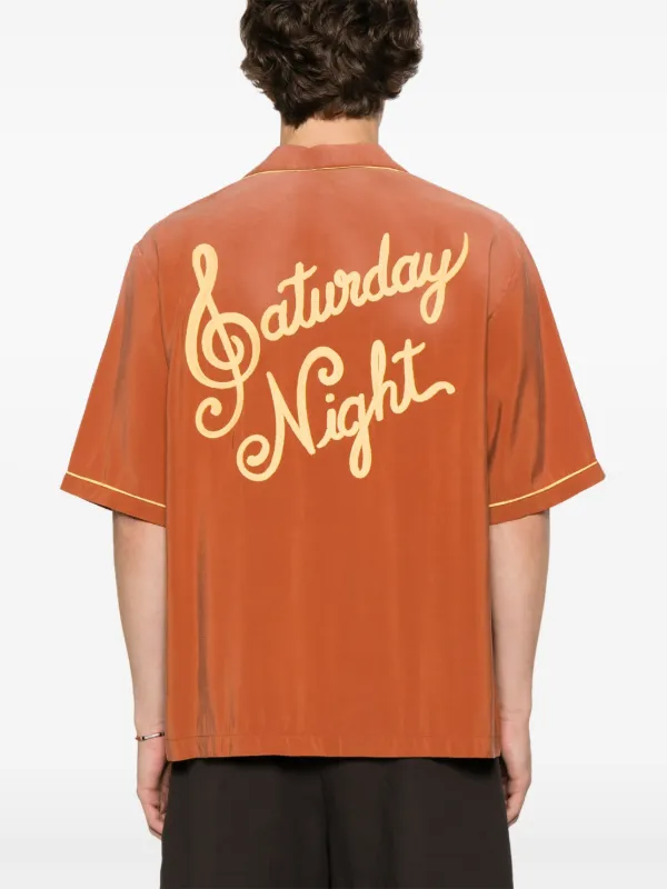AMIRI Saturday Night Camp Shirt | Orange | FARFETCH
