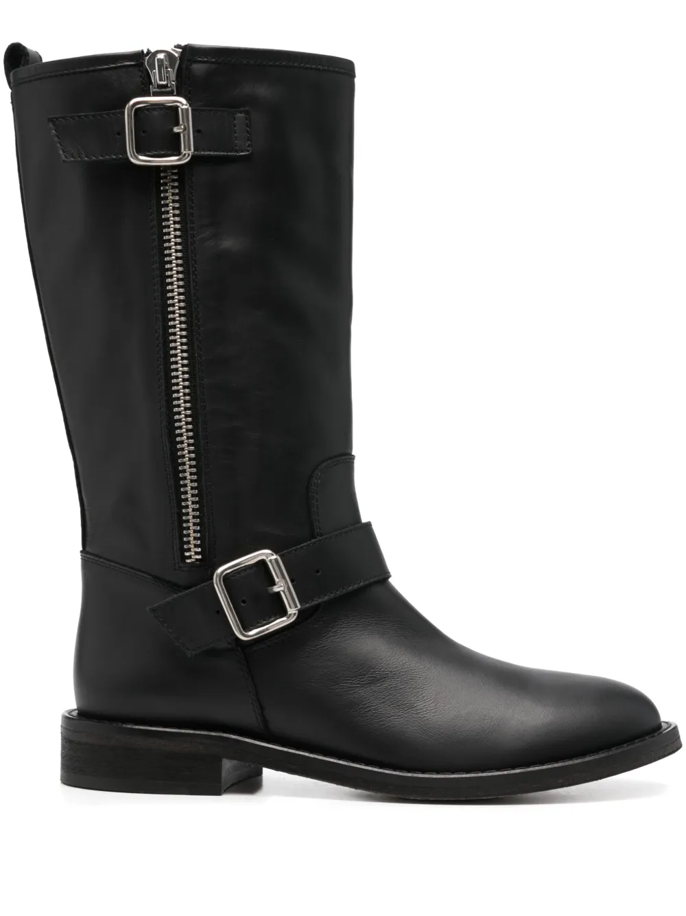 Via Roma 15 leather boots Black