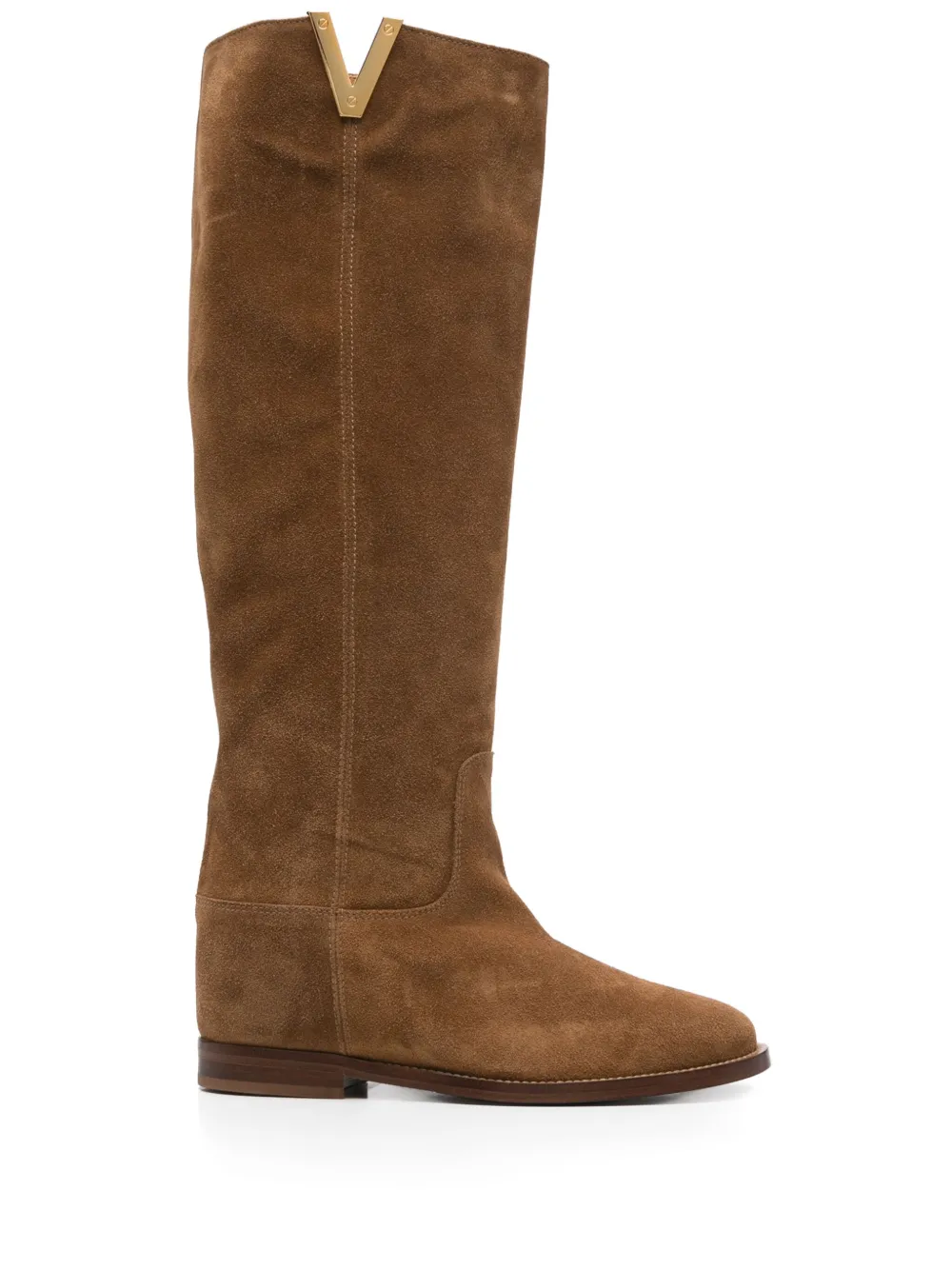 Via Roma 15 logo-plaque boots Brown