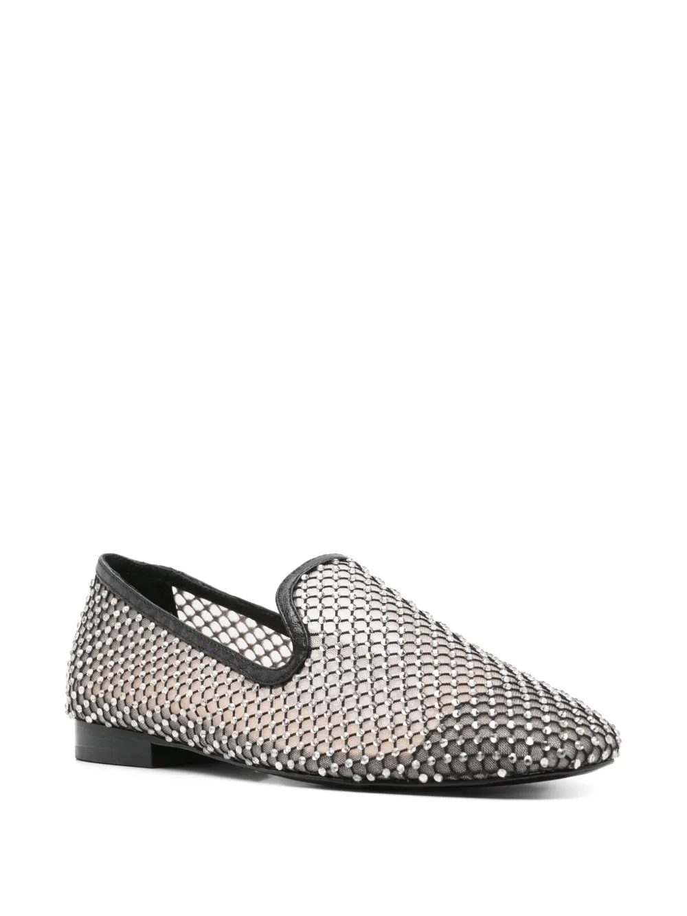 Lola Cruz crystal-embellished slippers - Zwart