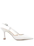 Lola Cruz 75mm Carmen slingback pumps - White