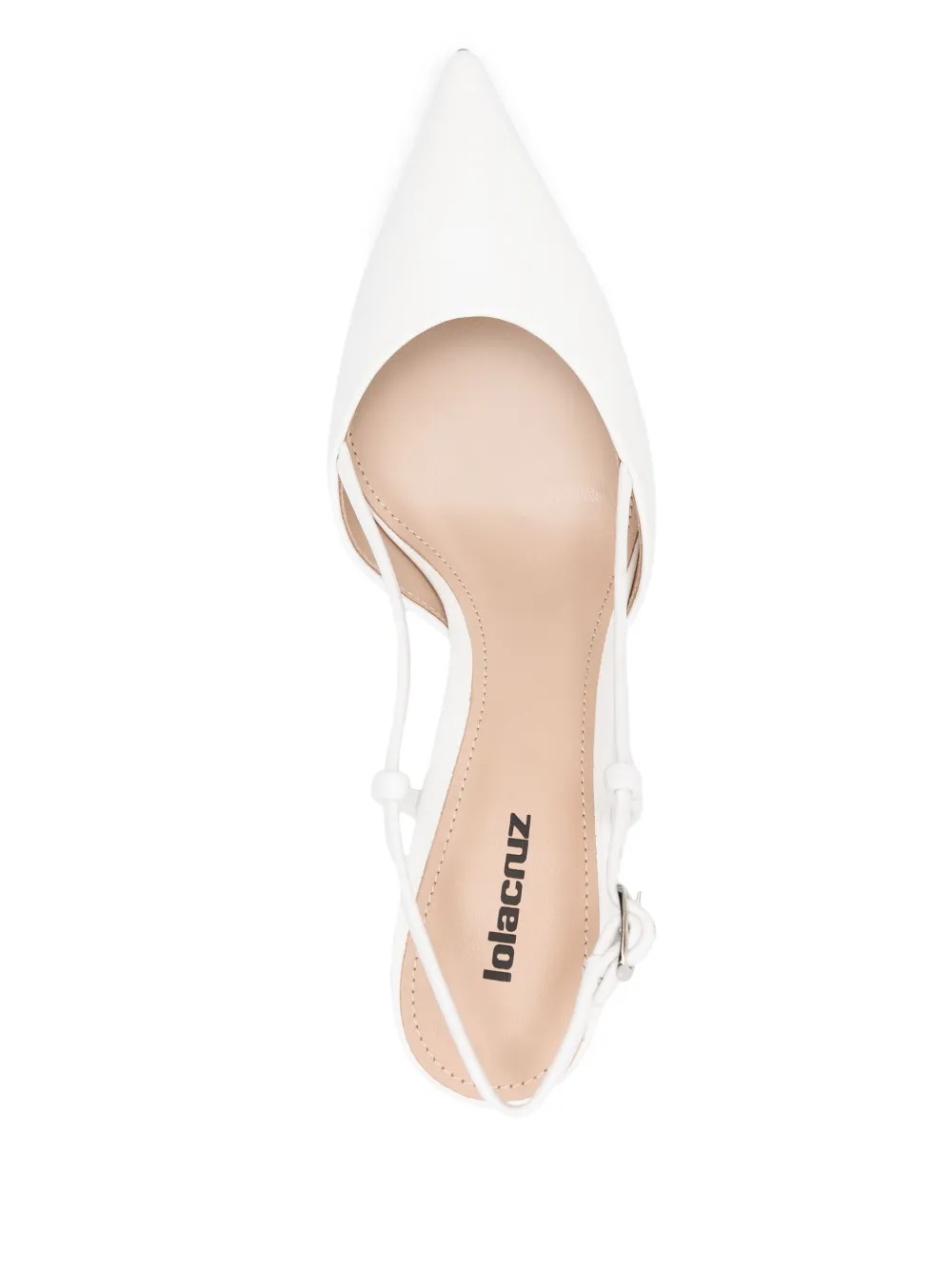 Lola Cruz 75mm Carmen slingback pumps White