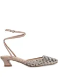 Lola Cruz 45mm crystal-embellished pumps - Pink