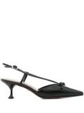 Lola Cruz 55mm Satina pumps - Black