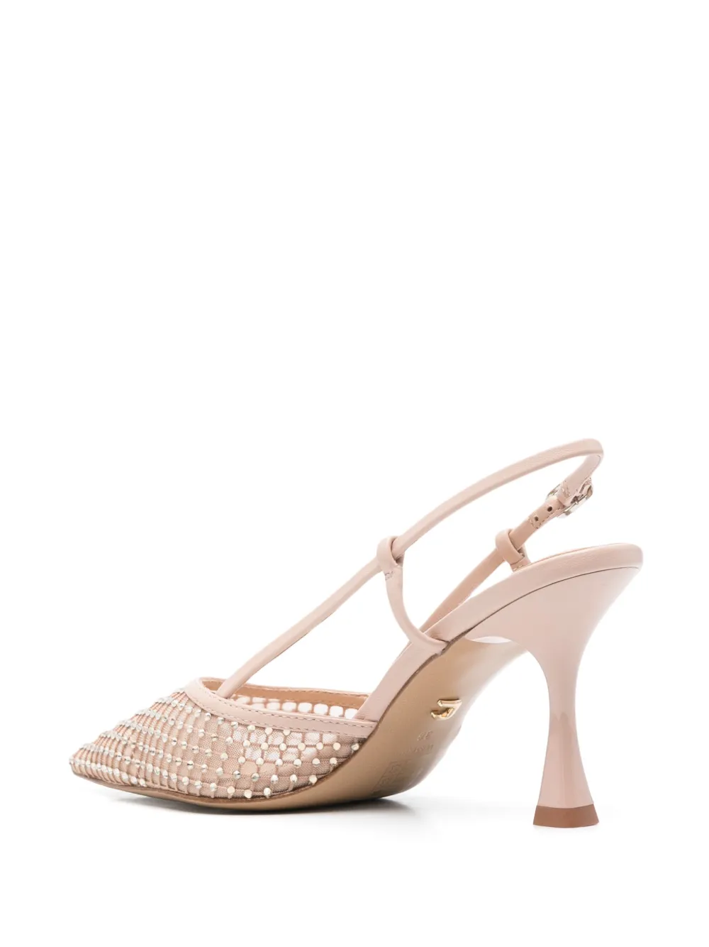 Lola Cruz 95mm Carmen slingback pumps Pink