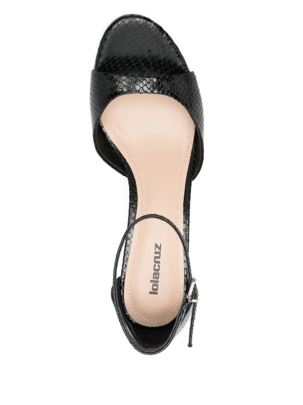 Lola Cruz 70mm Petrina sandals Black