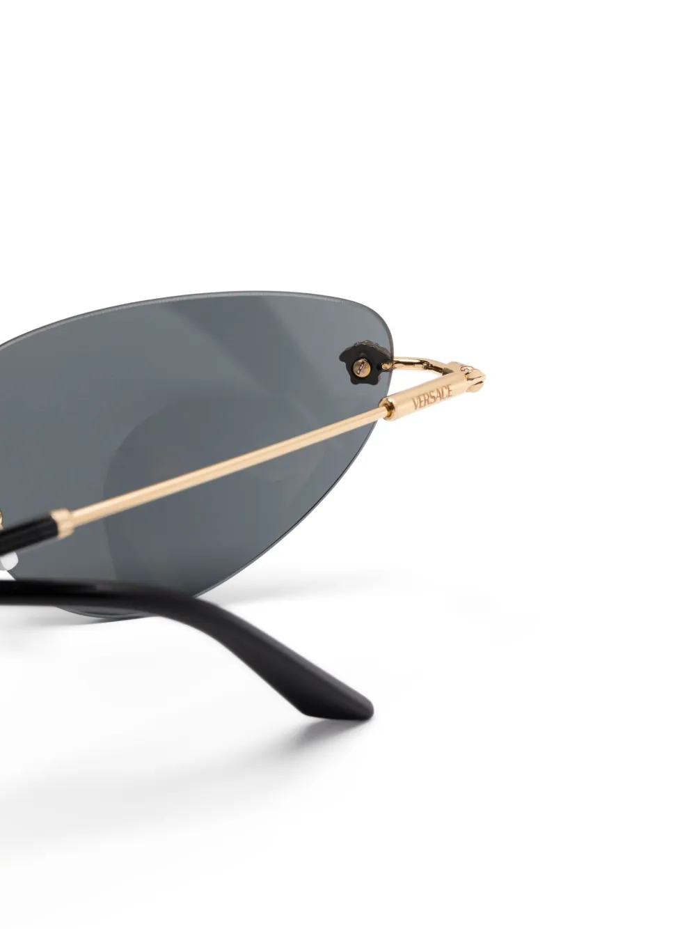 Versace Eyewear Zonnebril met geometrisch montuur Goud