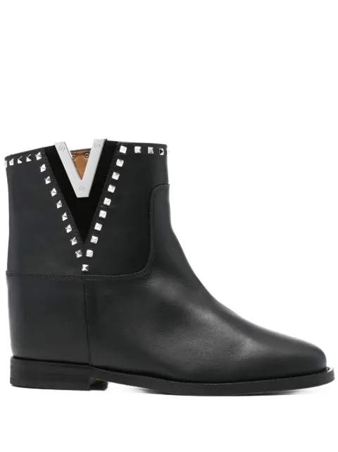 Via Roma 15 botas con placa del logo
