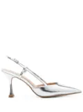 Lola Cruz 70mm Carmen slingback pumps - Silver