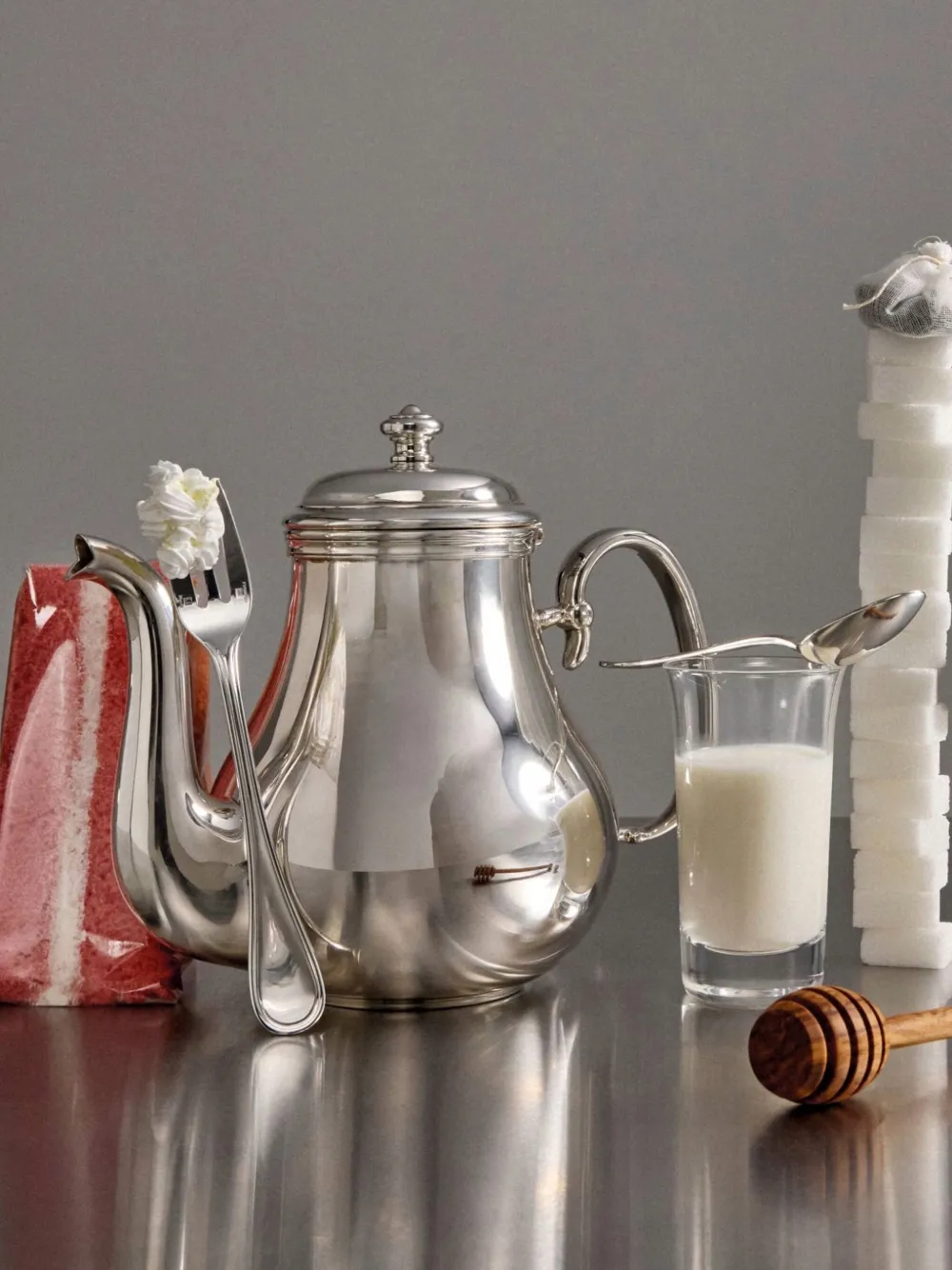Christofle Albi Tea Time Duo (4-piece Set) In Silver