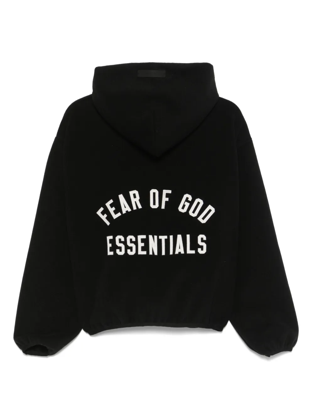 FEAR OF GOD ESSENTIALS Geborstelde jas met capuchon - Zwart