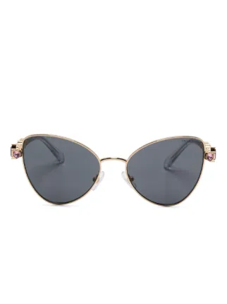 Swarovski Eyewear Cat eye-frame Sunglasses | Gold | FARFETCH JO