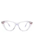 Swarovski translucent-frame glasses - Purple