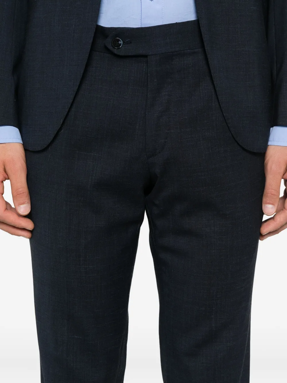 LUIGI BIANCHI MANTOVA Gestreept pak Blauw