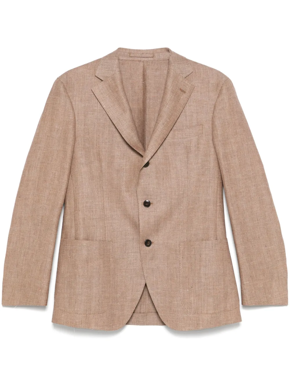 LUIGI BIANCHI MANTOVA herringbone blazer | Brown | Image 1