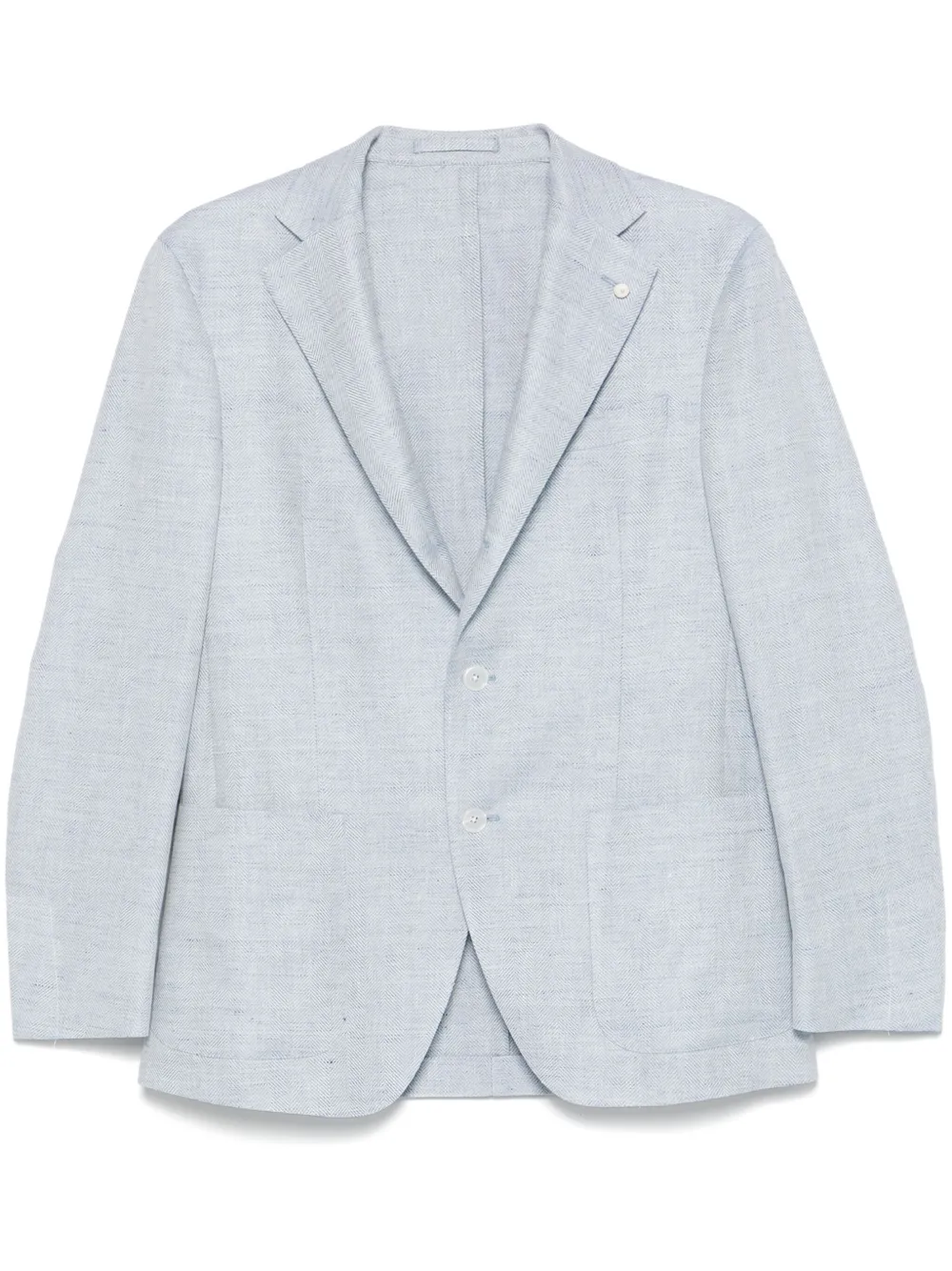 LUIGI BIANCHI MANTOVA herringbone blazer | Blue | Image 1