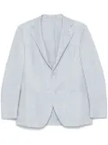 LUIGI BIANCHI MANTOVA herringbone blazer - Blue