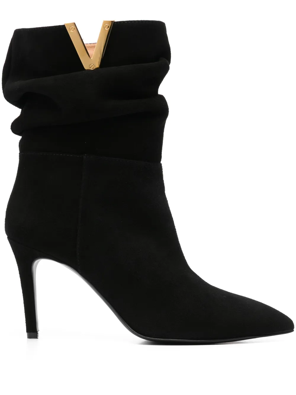 Via Roma 15 90mm suede boots Black