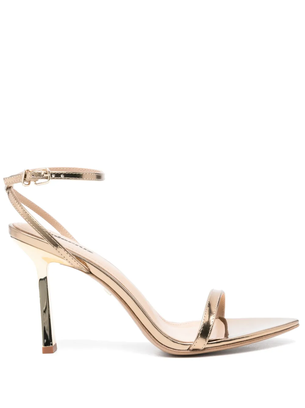 Lola Cruz 90mm patent sandals Gold