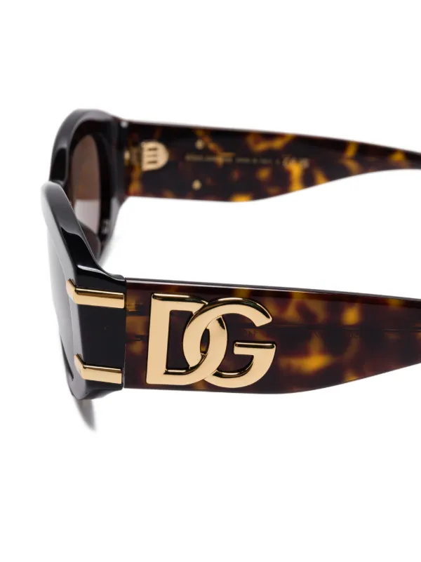 Dolce & Gabbana Eyewear DG logo-plaque Sunglasses | Brown Dolce & Gabbana Eyewear DG logo-plaque Sunglasses | Brown