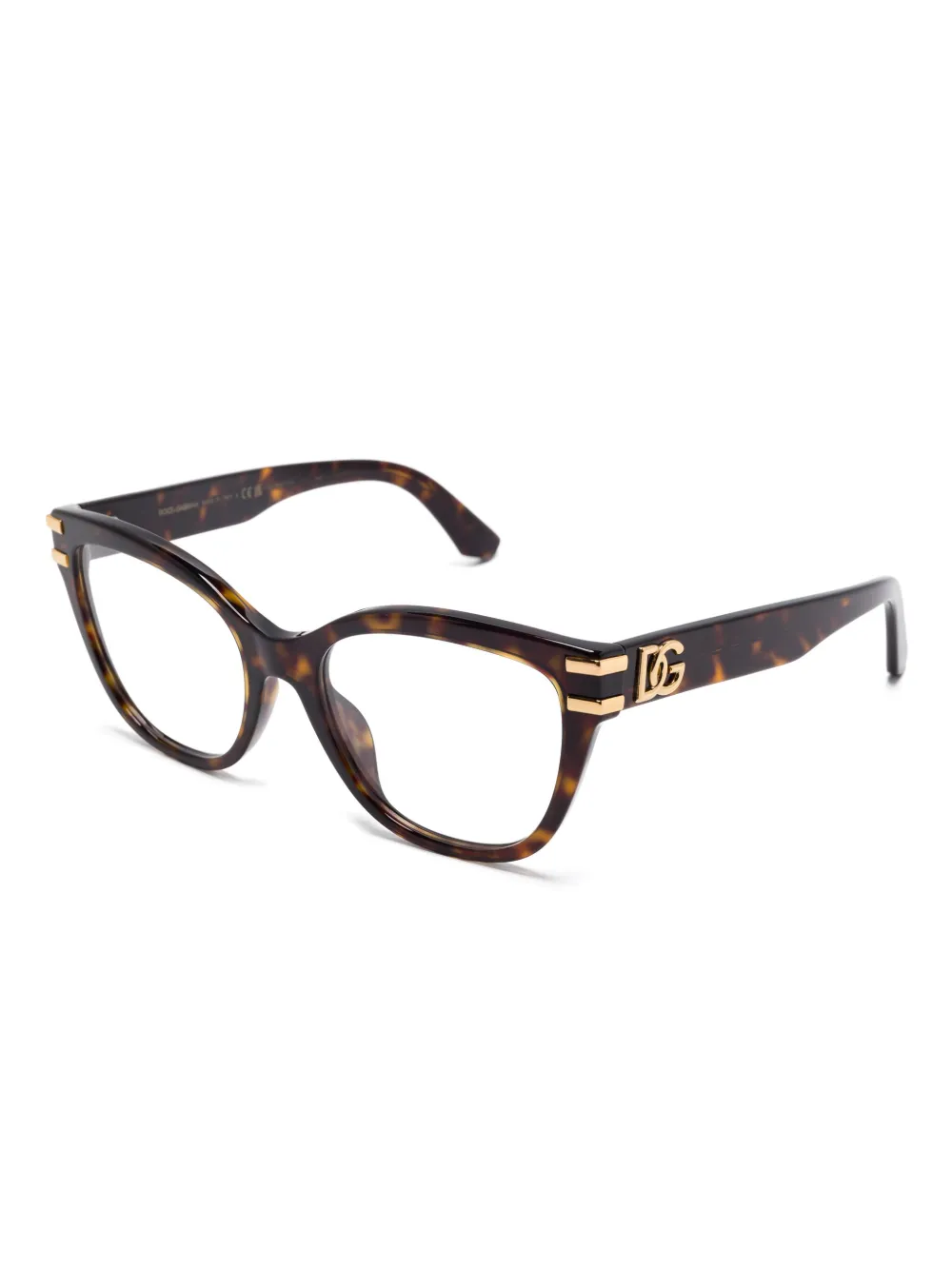 Dolce & Gabbana Eyewear Bril met schildpadschild-design - Bruin