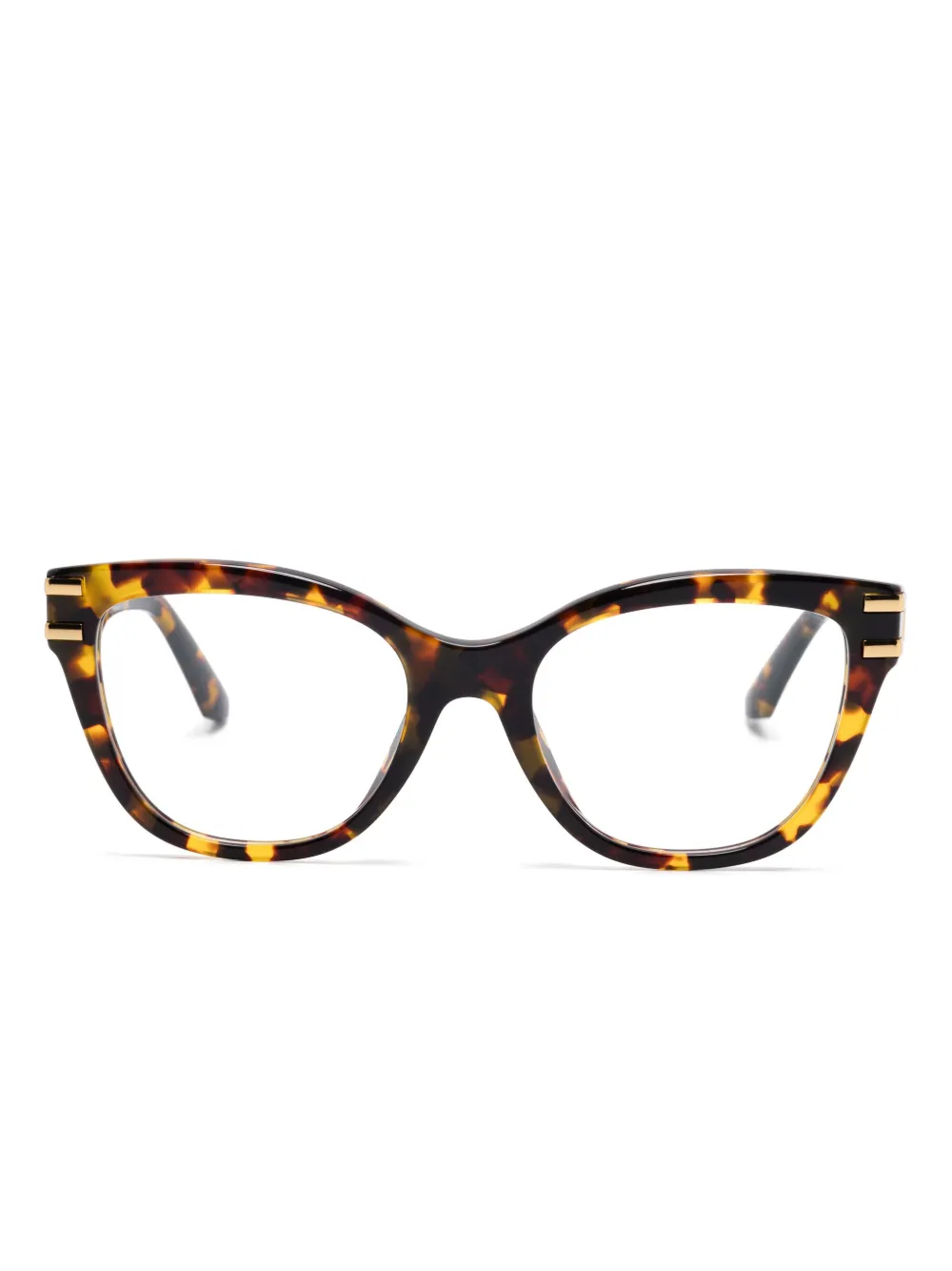 tortoiseshell-effect glasses