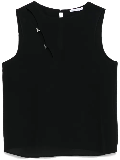 Blouse à détail de logo - Patrizia Pepe - Modalova