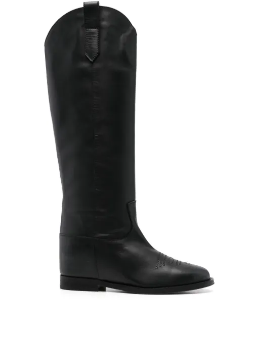 Via Roma 15 bottes en cuir - Noir - Via Roma 15 - Modalova