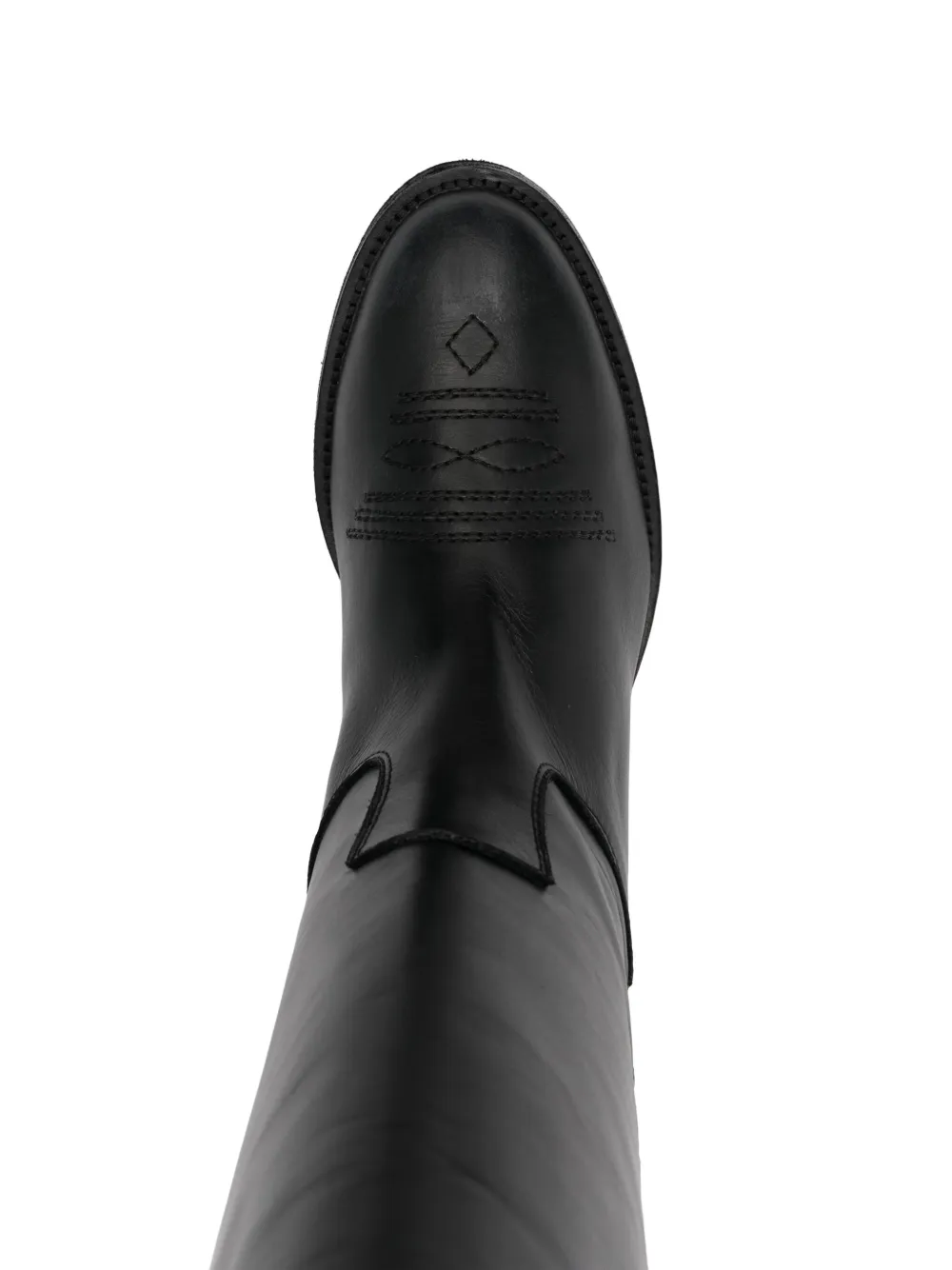 Via Roma 15 leather boots Black