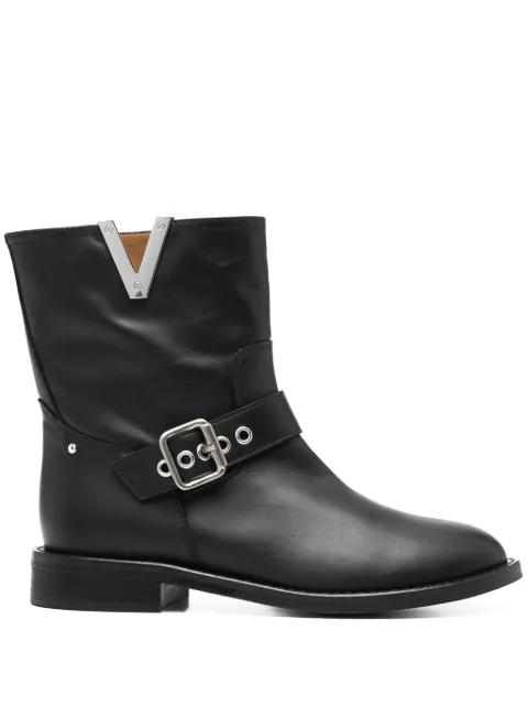 Via Roma 15 botas con placa del logo