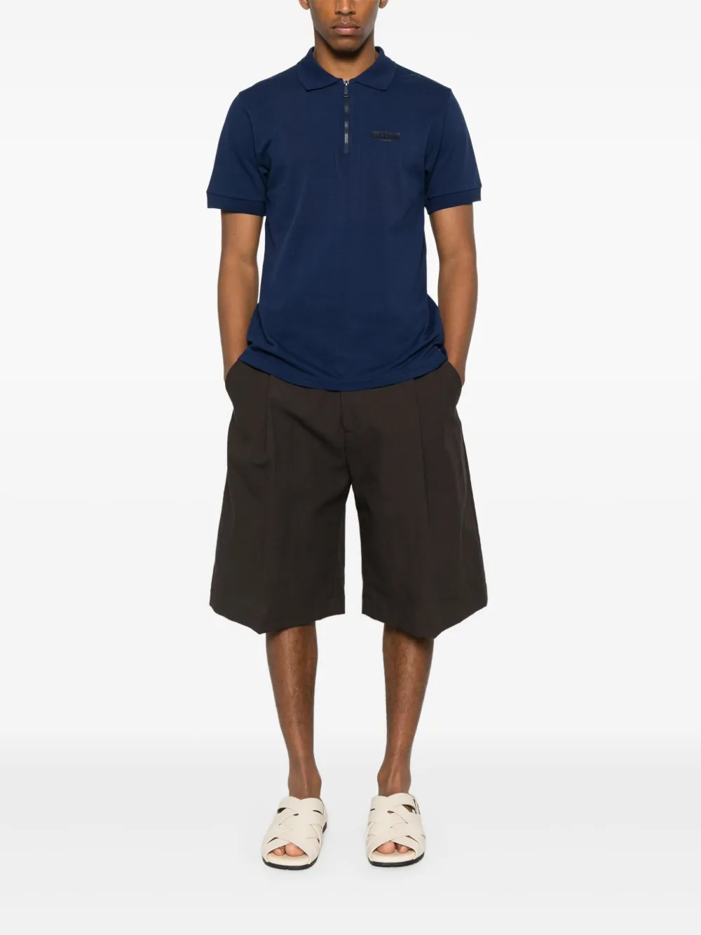 Moschino Poloshirt met logoprint - Blauw