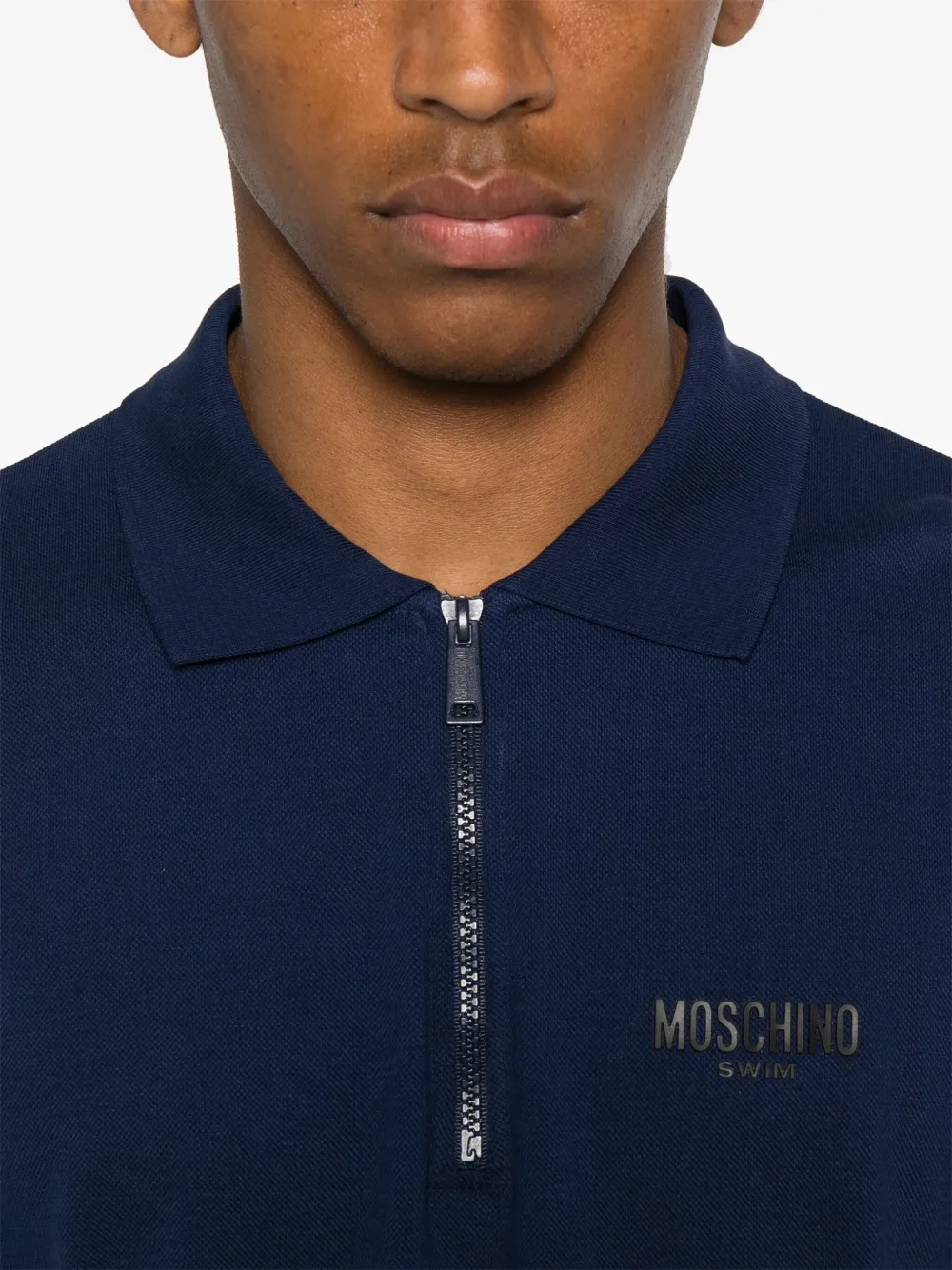 Moschino Poloshirt met logoprint Blauw