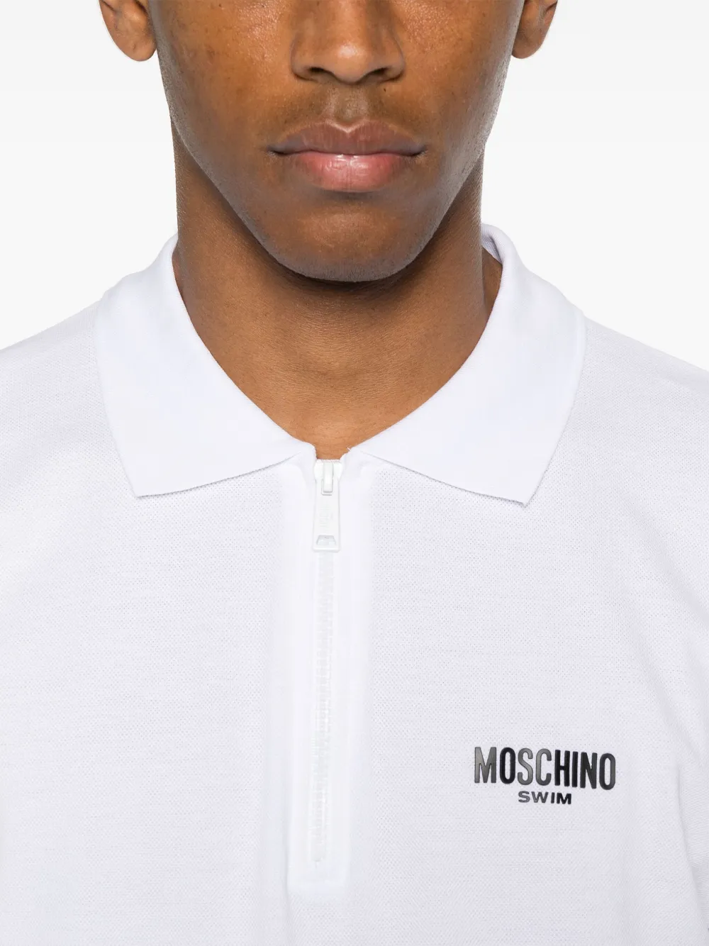 Moschino Poloshirt met logoprint Wit