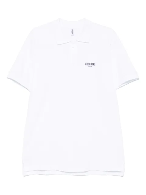 Moschino playera tipo polo con logo estampado