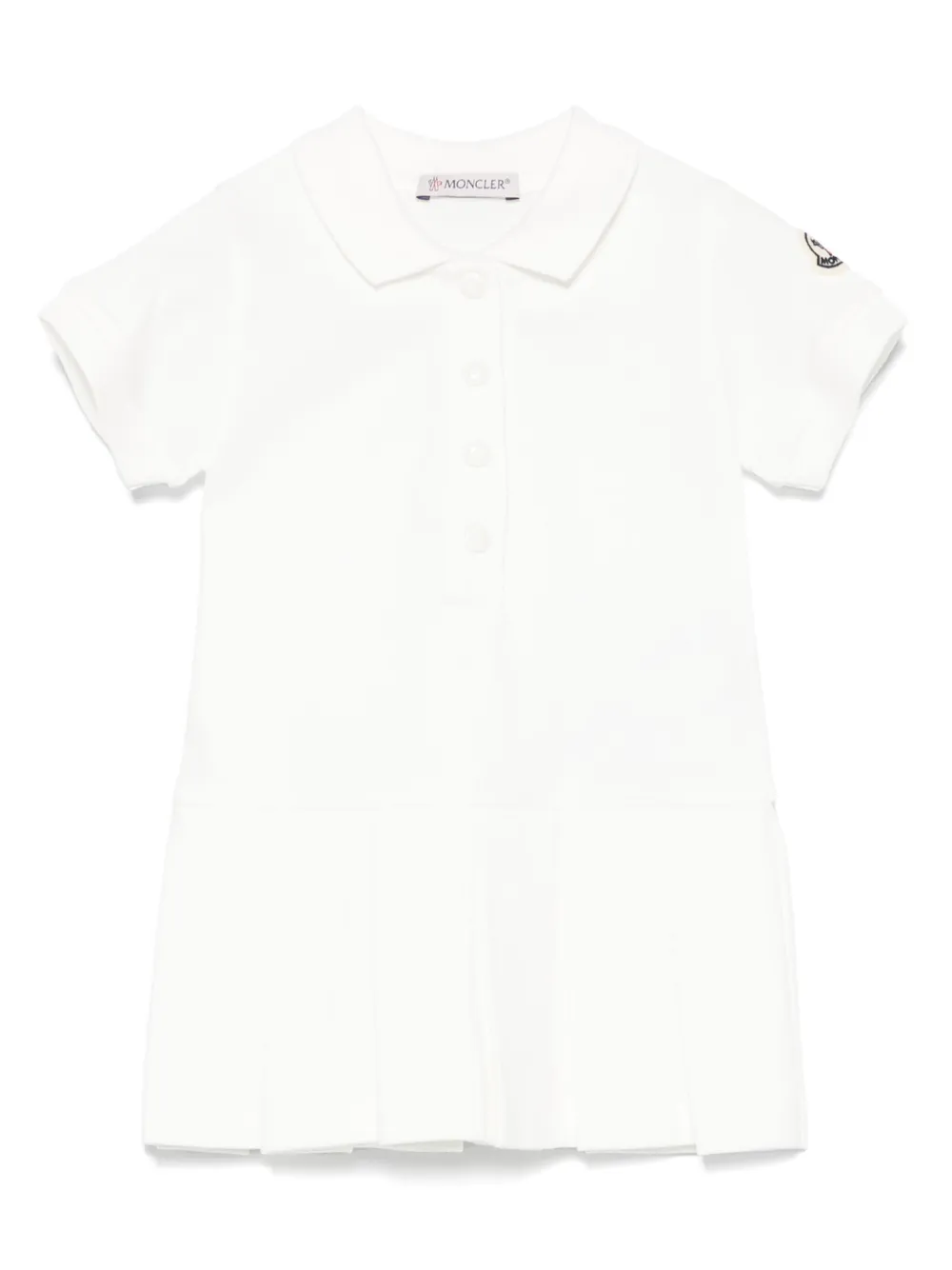 Moncler Enfant Jurk met geplooide rok Wit
