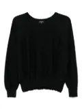 CHANEL Pre-Owned 2010's logo-plaque sweater - Black