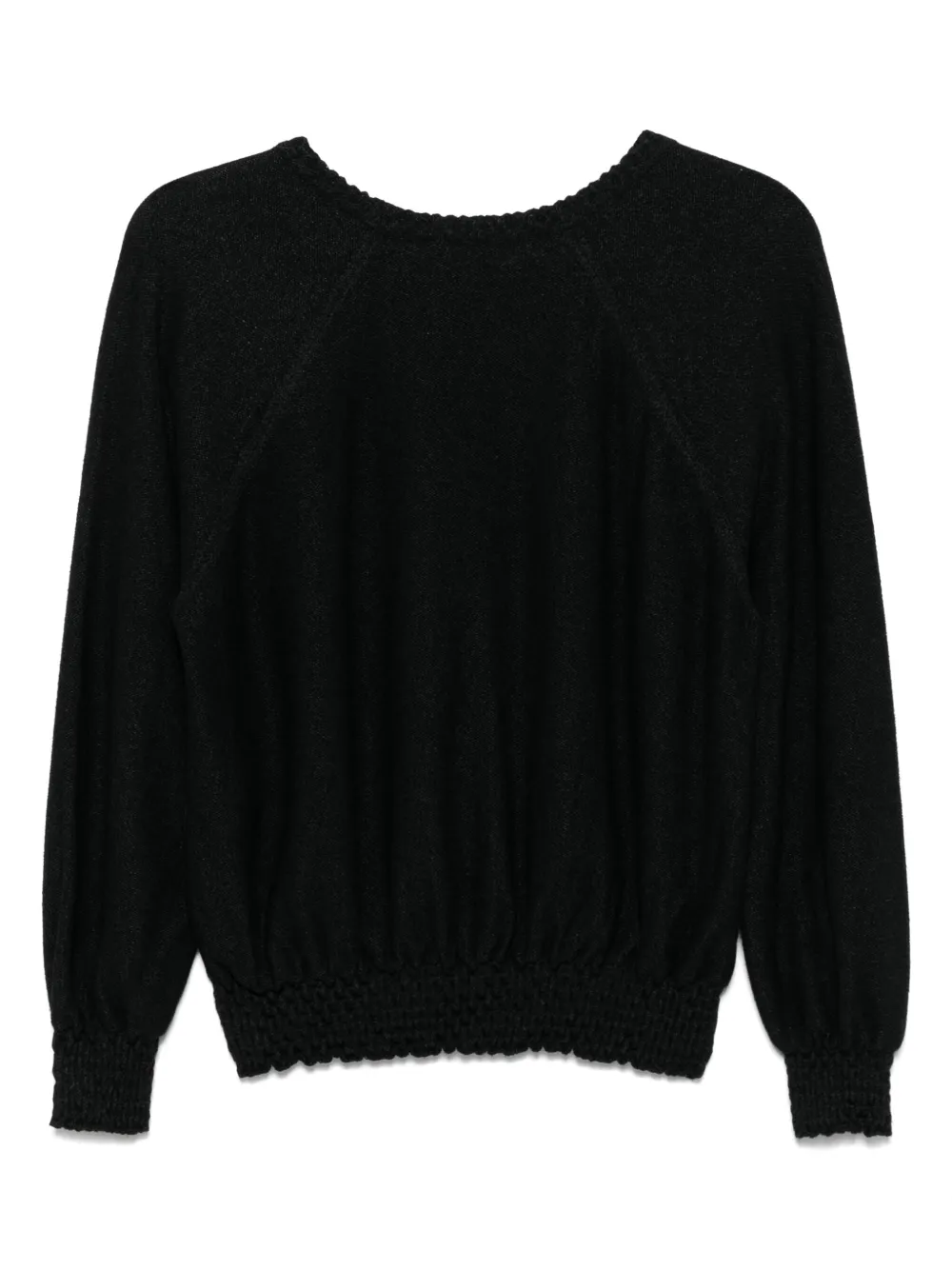 Pre-owned Chanel 2010's Logo-plaque Sweater In Black