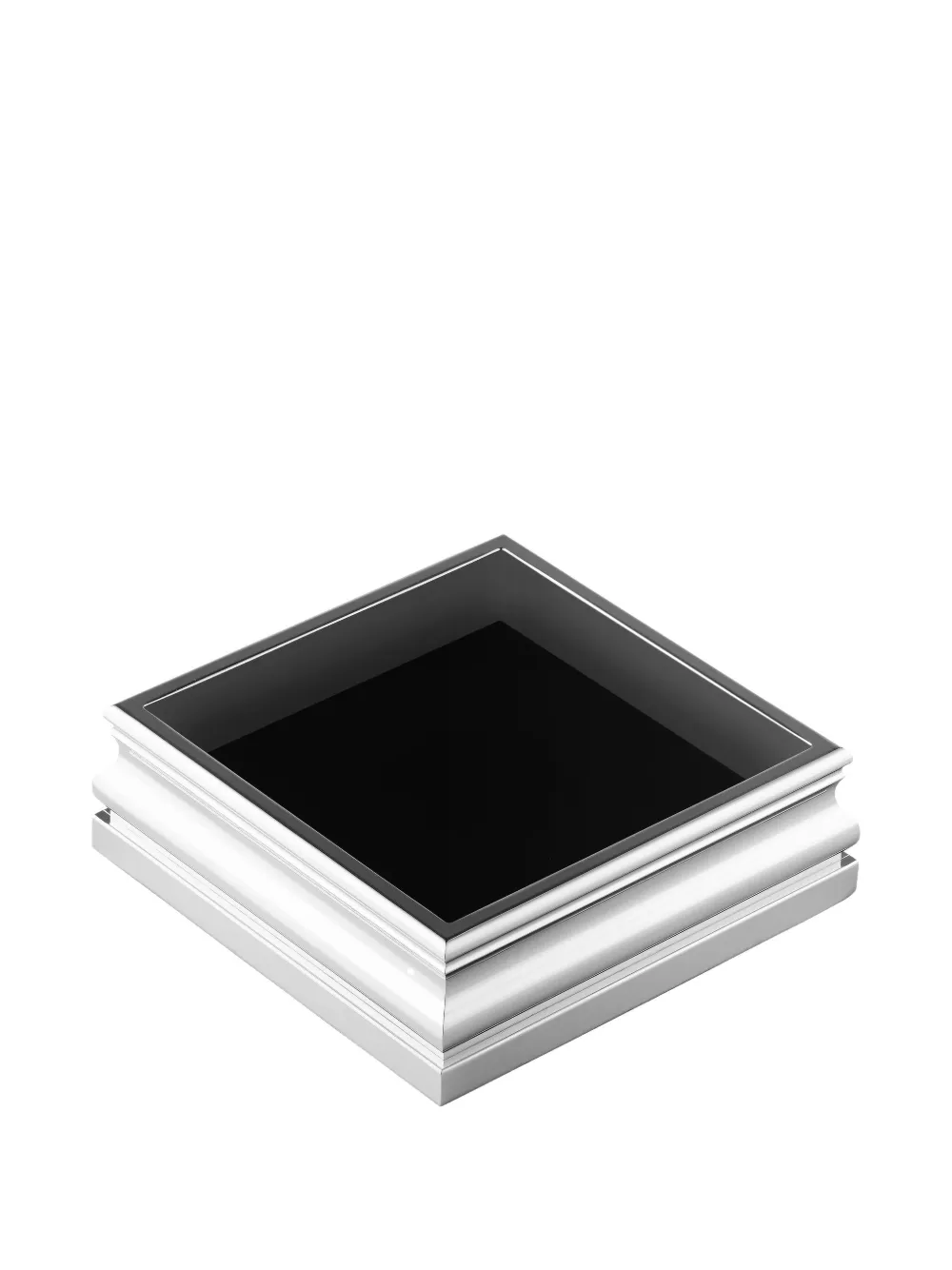 Perspectives Chrome-Base Glass Vase