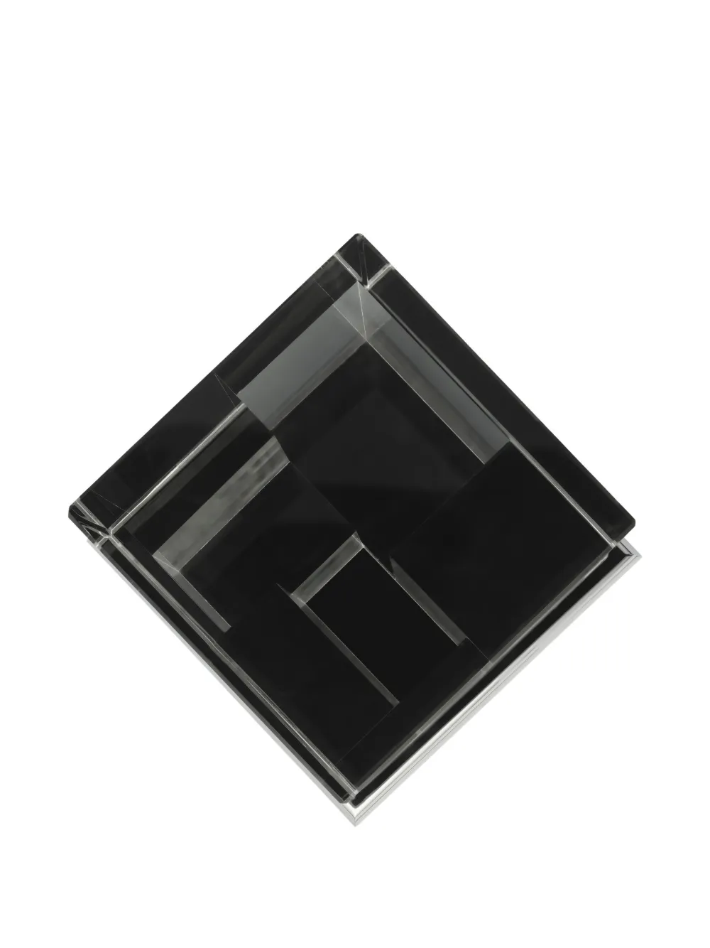 Perspectives Chrome-Base Glass Vase